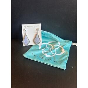 Kendra Scott Alex Drop Earrings Silver With Blue Lace Agate